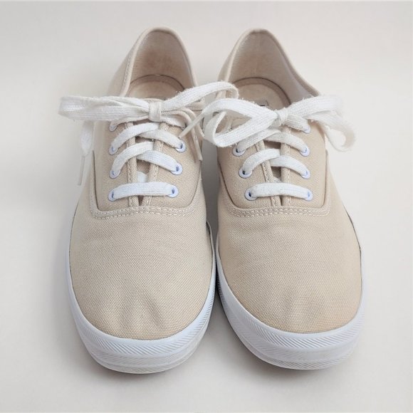 Keds Shoes Keds Champion Canvas Lace Up Sneakers Beige 95 Poshmark